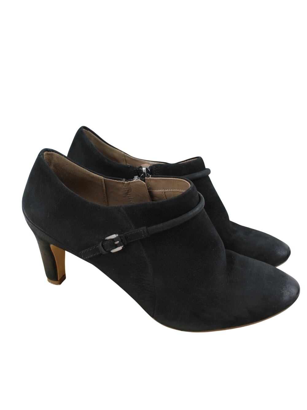 Ecco Comfort Shoe 41 Womens 10 Black Suede Career Office Quiet Luxury Minimalist